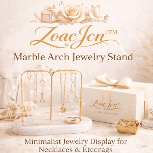 ZoacJcn™ Marble Arch Jewelry Stand – Minimalist Necklace Holder & Earring Display Organizer for Modern Home Decor & Gift Giving