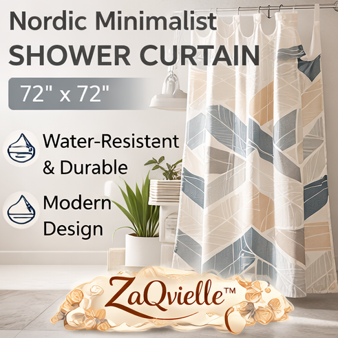 ZaQvielle™ Nordic Minimalist Shower Curtain 72"x72"