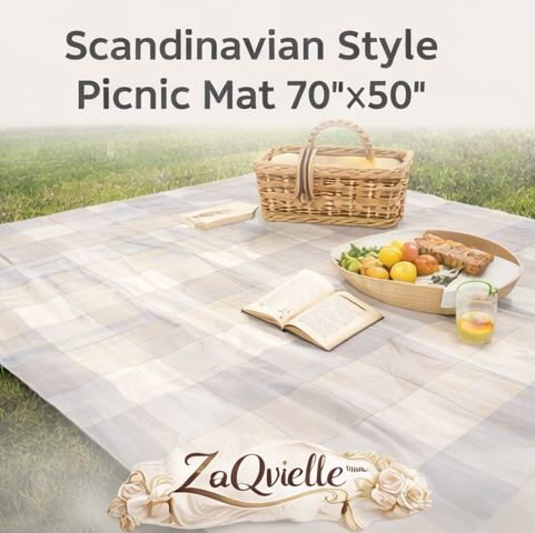 ZaQvielle™ Scandinavian Style Picnic Mat 70"x50"