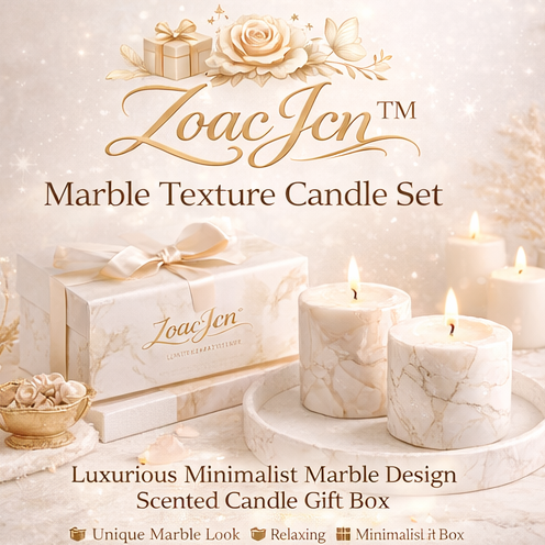 ZoacJcn™ Marble Texture Candle Set – Modern Minimalist Scented Candle Gift Box for Home Aesthetic, Relaxation & Luxury Decor