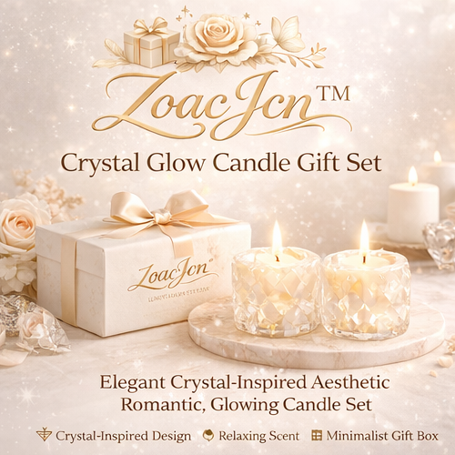 ZoacJcn™ Crystal Glow Candle Gift Set – Transparent Artistic Candle with Soft Light Effect for Romantic Decor & Luxury Gifts