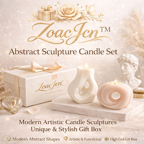 ZoacJcn™ Abstract Sculpture Candle Set – Modern Artistic Shape Candle Gift Box for Home Decor, Creative Spaces & Unique Gifts
